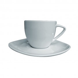 Plato Triangular de Porcelana para Taza – Blanco