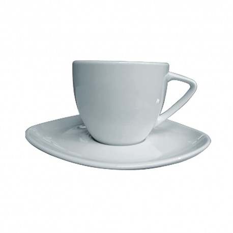 Plato Triangular de Porcelana para Taza – Blanco