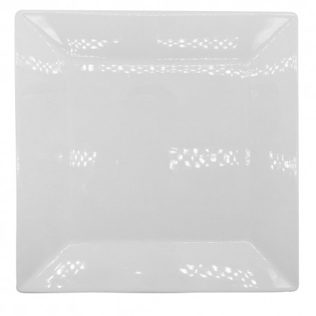 Plato Trinche Quadro Recto 26 cm – Blanco