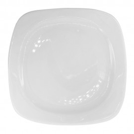 Plato Base Recto Liso 30 cm – Blanco