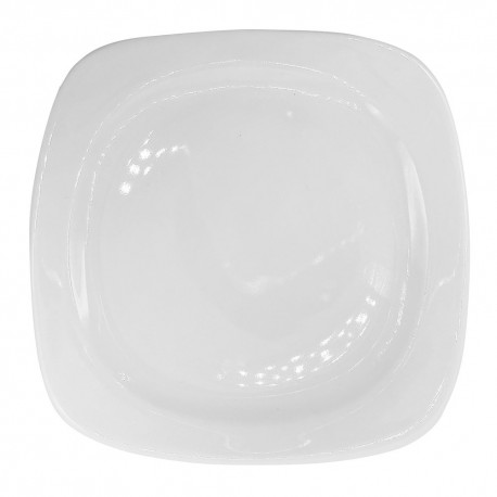 Plato Base Recto Liso 30 cm – Blanco